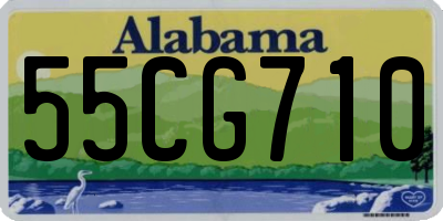 AL license plate 55CG710
