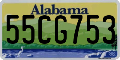 AL license plate 55CG753
