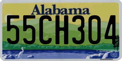 AL license plate 55CH304