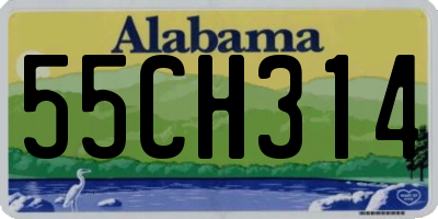 AL license plate 55CH314