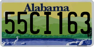 AL license plate 55CI163
