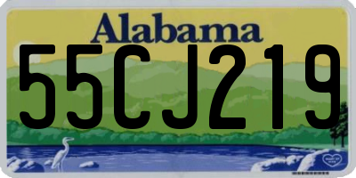 AL license plate 55CJ219