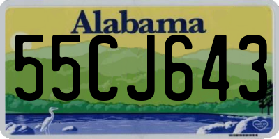 AL license plate 55CJ643