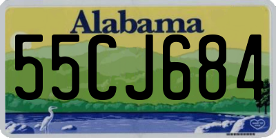 AL license plate 55CJ684