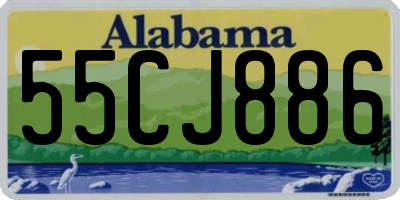 AL license plate 55CJ886