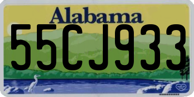 AL license plate 55CJ933
