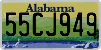 AL license plate 55CJ949