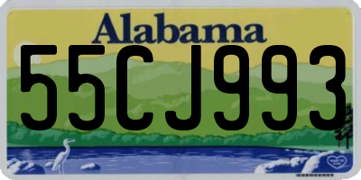 AL license plate 55CJ993