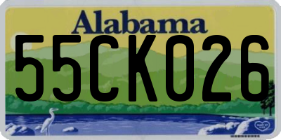 AL license plate 55CK026
