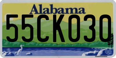 AL license plate 55CK030