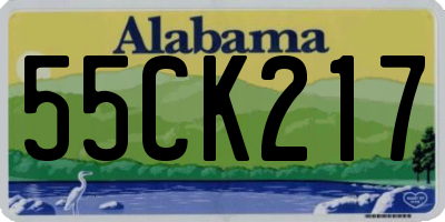 AL license plate 55CK217