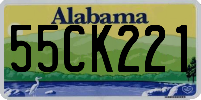 AL license plate 55CK221