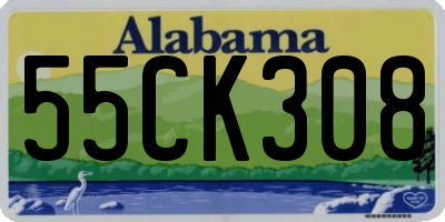 AL license plate 55CK308