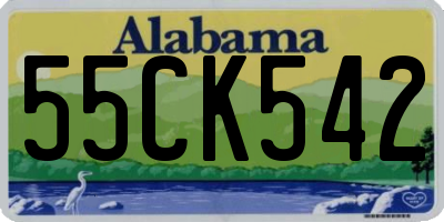 AL license plate 55CK542
