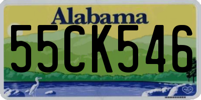 AL license plate 55CK546