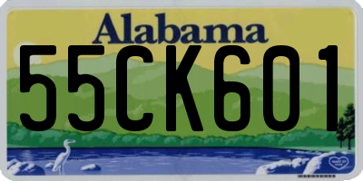 AL license plate 55CK601