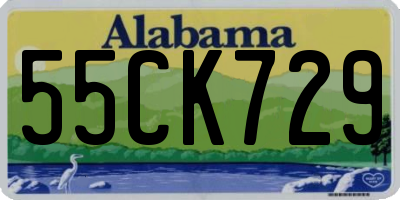 AL license plate 55CK729
