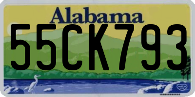 AL license plate 55CK793
