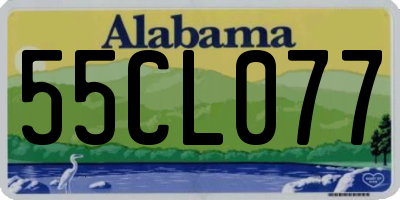 AL license plate 55CL077