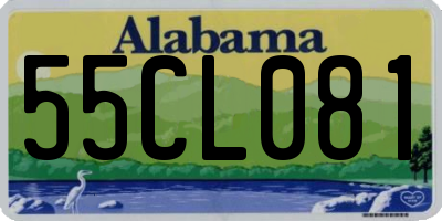 AL license plate 55CL081