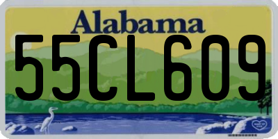 AL license plate 55CL609