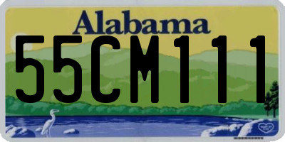AL license plate 55CM111