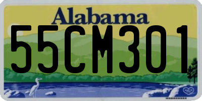 AL license plate 55CM301