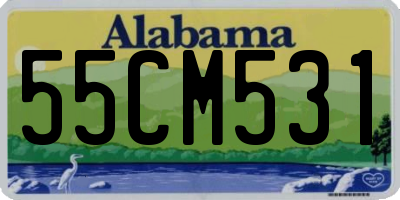 AL license plate 55CM531
