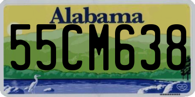 AL license plate 55CM638