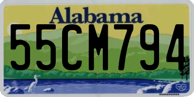AL license plate 55CM794