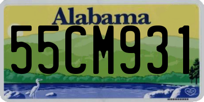 AL license plate 55CM931