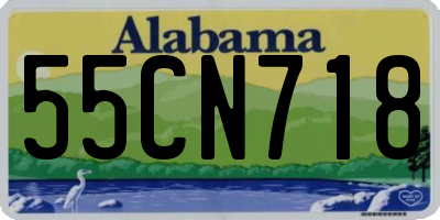 AL license plate 55CN718