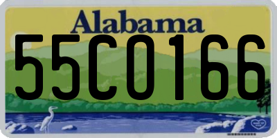 AL license plate 55CO166