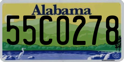AL license plate 55CO278