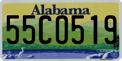 AL license plate 55CO519