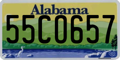 AL license plate 55CO657