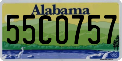 AL license plate 55CO757