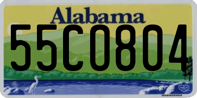 AL license plate 55CO804