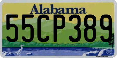 AL license plate 55CP389