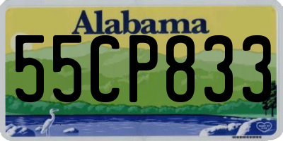 AL license plate 55CP833