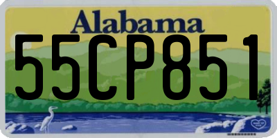 AL license plate 55CP851