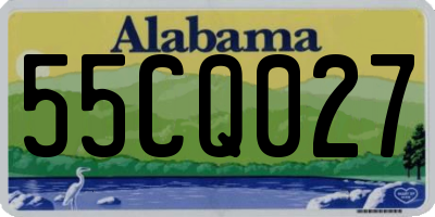 AL license plate 55CQ027