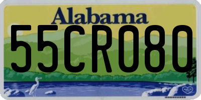 AL license plate 55CR080