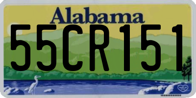 AL license plate 55CR151