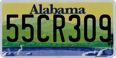 AL license plate 55CR309