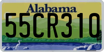 AL license plate 55CR310