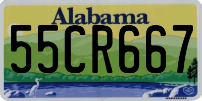 AL license plate 55CR667