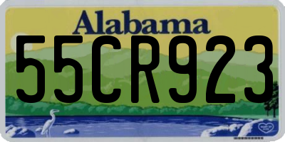 AL license plate 55CR923