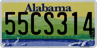 AL license plate 55CS314