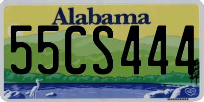 AL license plate 55CS444